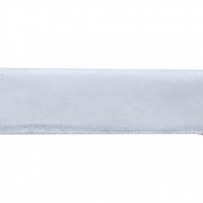 Лента бархатная нейлон, шир.12 мм, (упак. 45,7м), цв.01-белый - купить в Новочеркасске. Цена: 457.61 руб.