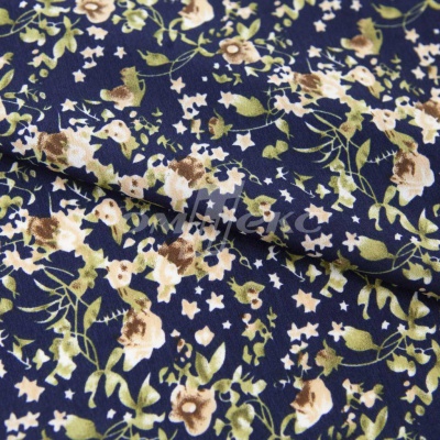 Плательная ткань "Фламенко" 1.1, 80 гр/м2, шир.150 см, принт растительный - купить в Новочеркасске. Цена 241.49 руб.
