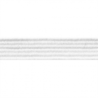 Резиновые нити с текстильным покрытием, шир. 6 мм ( упак.55 м/уп), цв.-белый - купить в Новочеркасске. Цена: 210.75 руб.