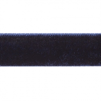 Лента бархатная нейлон, шир.12 мм, (упак. 45,7м), цв.180-т.синий - купить в Новочеркасске. Цена: 411.60 руб.