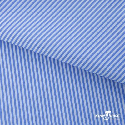 Ткань сорочечная Полоска Кенди, 115 г/м2, 58% пэ,42% хл, шир.150 см, цв.2-голубой, (арт.110) - купить в Новочеркасске. Цена 306.69 руб.