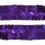 Тесьма с пайетками 12, шир. 20 мм/уп. 25+/-1 м, цвет фиолет - купить в Новочеркасске. Цена: 778.19 руб.