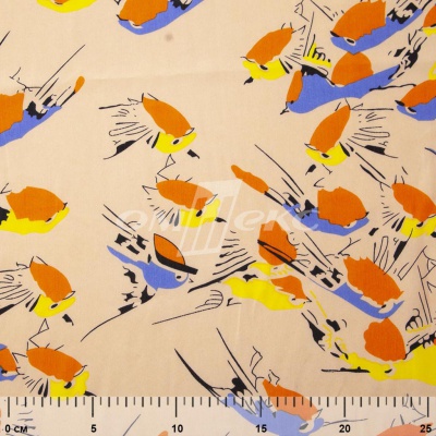 Плательная ткань "Софи" 14.1, 75 гр/м2, шир.150 см, принт птицы - купить в Новочеркасске. Цена 241.49 руб.