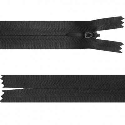 Молния потайная Т3, 18 см, полиэстер, цвет чёрный - купить в Новочеркасске. Цена: 4.85 руб.