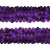 Тесьма с пайетками 12, шир. 30 мм/уп. 25+/-1 м, цвет фиолет - купить в Новочеркасске. Цена: 1 098.48 руб.