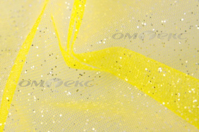 Сетка Глиттер, 40 гр/м2, шир.160см, цвет жёлтый - купить в Новочеркасске. Цена 163.01 руб.