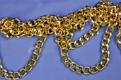 Цепь металл декоративная №11 (17*13) золото (10+/-1 м)  - купить в Новочеркасске. Цена: 1 341.87 руб.