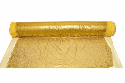 Сетка с пайетками №6, 188 гр/м2, шир.130см, цвет золото - купить в Новочеркасске. Цена 371.02 руб.
