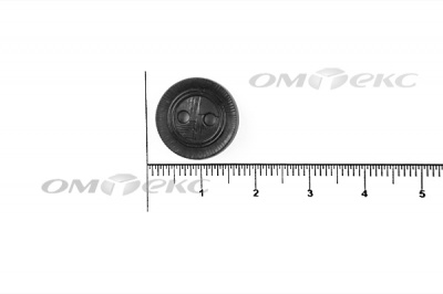 51820/15 мм (2 пр)  черные пуговицы - купить в Новочеркасске. Цена: 0.87 руб.
