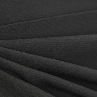 Костюмная ткань "Элис", 220 гр/м2, шир.150 см, цвет чёрный - купить в Новочеркасске. Цена 308 руб.