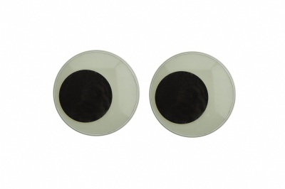 Глазки для игрушек, круглые, с бегающими зрачками, 40 мм/упак.20+/-2 шт, цв. -черно-белые - купить в Новочеркасске. Цена: 158.73 руб.