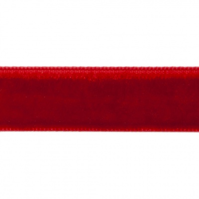 Лента бархатная нейлон, шир.12 мм, (упак. 45,7м), цв.45-красный - купить в Новочеркасске. Цена: 392 руб.