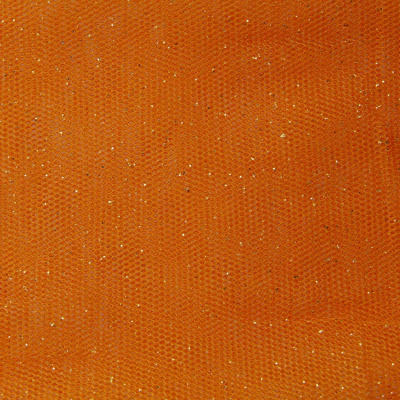 Сетка Глиттер, 24 г/м2, шир.145 см., оранжевый - купить в Новочеркасске. Цена 117.24 руб.