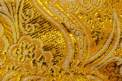 Ткань костюмная жаккард №12, 140 гр/м2, шир.150см, цвет жёлтый - купить в Новочеркасске. Цена 383.29 руб.