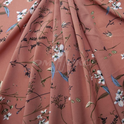 Плательная ткань "Фламенко" 2.1, 80 гр/м2, шир.150 см, принт растительный - купить в Новочеркасске. Цена 311.05 руб.
