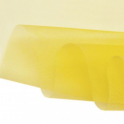 Фатин жесткий 16-68, 22 гр/м2, шир.180см, цвет жёлтый - купить в Новочеркасске. Цена 90.20 руб.