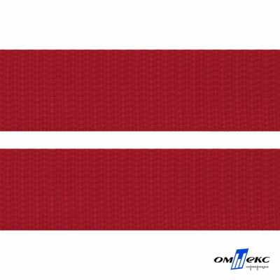 Красный- цв.171 -Текстильная лента-стропа 550 гр/м2 ,100% пэ шир.20 мм (боб.50+/-1 м) - купить в Новочеркасске. Цена: 318.85 руб.