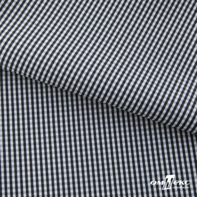 Ткань сорочечная Клетка Виши, 115 г/м2, 58% пэ,42% хл, шир.150 см, цв.6-черный, (арт.111) - купить в Новочеркасске. Цена 309.82 руб.