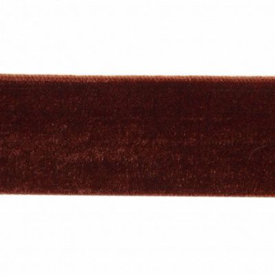 Лента бархатная нейлон, шир.25 мм, (упак. 45,7м), цв.120-шоколад - купить в Новочеркасске. Цена: 981.09 руб.