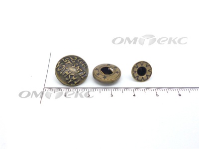 Кнопки металл 15 мм альфа антик с рис.№3  - купить в Новочеркасске. Цена: 2.90 руб.