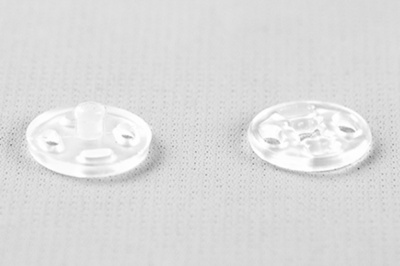 Кнопки пришивные пластиковые 11,5 мм, блистер 24шт, цв.-прозрачные - купить в Новочеркасске. Цена: 59.44 руб.