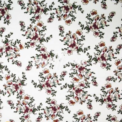 Плательная ткань "Фламенко" 23.1, 80 гр/м2, шир.150 см, принт растительный - купить в Новочеркасске. Цена 264.56 руб.