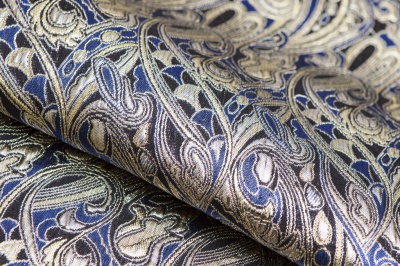 Ткань костюмная жаккард, 135 гр/м2, шир.150см, цвет синий№18 - купить в Новочеркасске. Цена 441.95 руб.