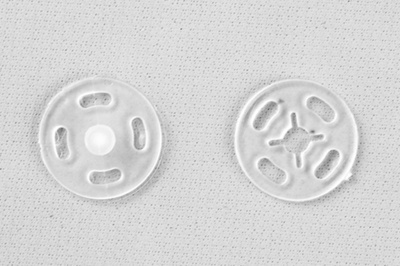 Кнопки пришивные пластиковые 13 мм, блистер 24шт, цв.-прозрачные - купить в Новочеркасске. Цена: 62.27 руб.