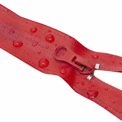 Молния водонепроницаемая PVC Т-7, 60 см, разъемная, цвет (820) красный - купить в Новочеркасске. Цена: 49.39 руб.