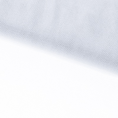 Трикотажное полотно Тюль Кристалл, 100% полиэфир, 16-01/белый, 15гр/м2, шир.160см. - купить в Новочеркасске. Цена 129.70 руб.