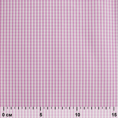 Ткань сорочечная Клетка Виши, 115 г/м2, 58% пэ,42% хл, шир.150 см, цв.1-розовый, (арт.111) - купить в Новочеркасске. Цена 309.82 руб.