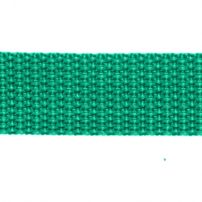 Стропа текстильная, шир. 25 мм (в нам. 50+/-1 ярд), цвет яр.зелёный - купить в Новочеркасске. Цена: 397.52 руб.