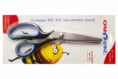 Ножницы арт.0330-6052 "ЗИГ-ЗАГ" 5 мм, для плотных тканей , 9"/ 229 мм - купить в Новочеркасске. Цена: 733.08 руб.