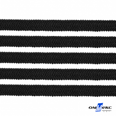 Лента эластичная вязанная (резинка) 4 мм (200+/-1 м) 400 гр/м2 черная бобина "ОМТЕКС" - купить в Новочеркасске. Цена: 1.78 руб.