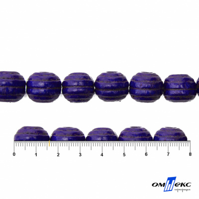 0309-Бусины деревянные "ОмТекс", 16 мм, упак.50+/-3шт, цв.018-фиолет - купить в Новочеркасске. Цена: 62.22 руб.