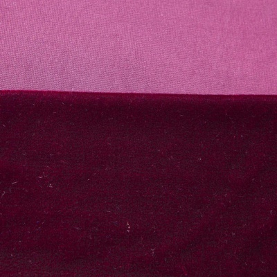 Бархат стрейч №2, 240 гр/м2, шир.160 см, (2,6 м/кг), цвет бордо - купить в Новочеркасске. Цена 740.88 руб.