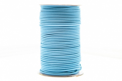 0370-1301-Шнур эластичный 3 мм, (уп.100+/-1м), цв.168 - голубой - купить в Новочеркасске. Цена: 459.62 руб.