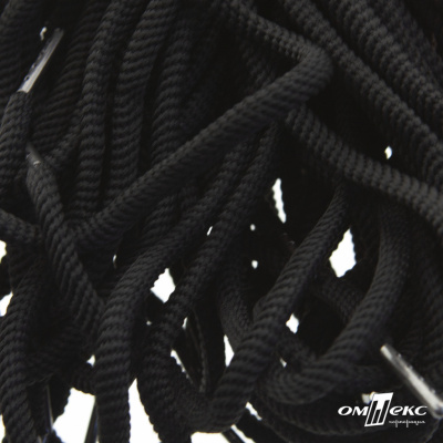 Шнурки #106-09, круглые 130 см, цв.чёрный - купить в Новочеркасске. Цена: 21.92 руб.