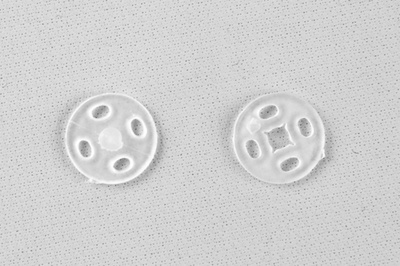 Кнопки пришивные пластиковые 10 мм, блистер 24шт, цв.-прозрачные - купить в Новочеркасске. Цена: 48.41 руб.