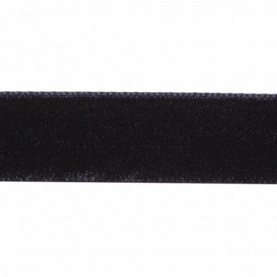 Лента бархатная нейлон, шир.12 мм, (упак. 45,7м), цв.03-черный - купить в Новочеркасске. Цена: 448.27 руб.