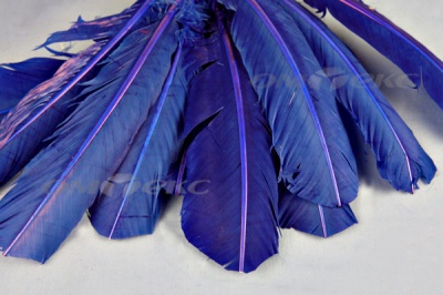 Декоративный Пучок из перьев, перо 23см/синий - купить в Новочеркасске. Цена: 12.34 руб.