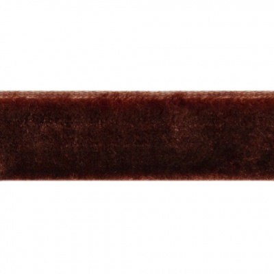 Лента бархатная нейлон, шир.12 мм, (упак. 45,7м), цв.120-шоколад - купить в Новочеркасске. Цена: 392 руб.